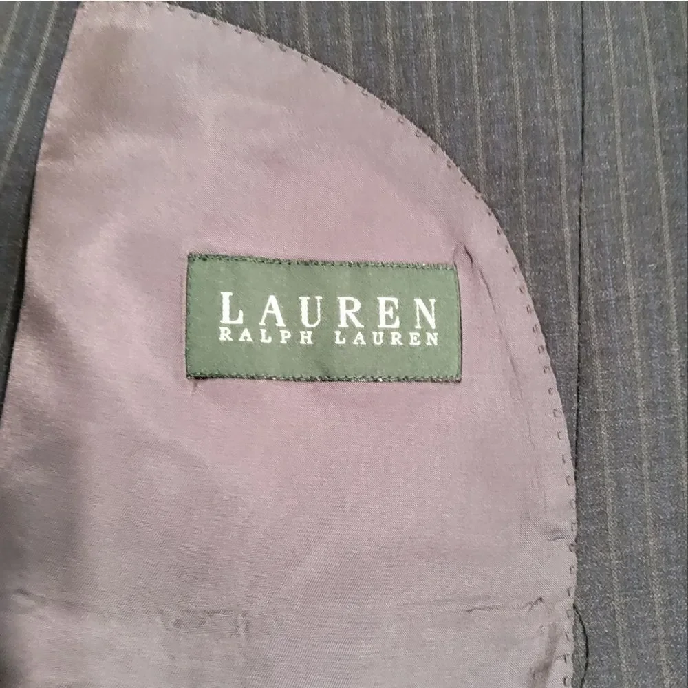 Lauren Ralph Lauren Striped Jacket Blazer Size 46 L